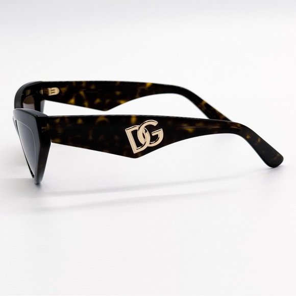 NEW DOLCE&GABBANA DG4439 502/73 WOMEN SUNGLASSES BROWN HAVANA CAT EYE EYEWEAR - Picture 7 of 11